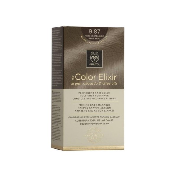 Apivita My Color Elixir Kit Βαφή Μαλλιών No 9.87 Ξανθό Πολύ Ανοιχτό Περλέ Μπεζ